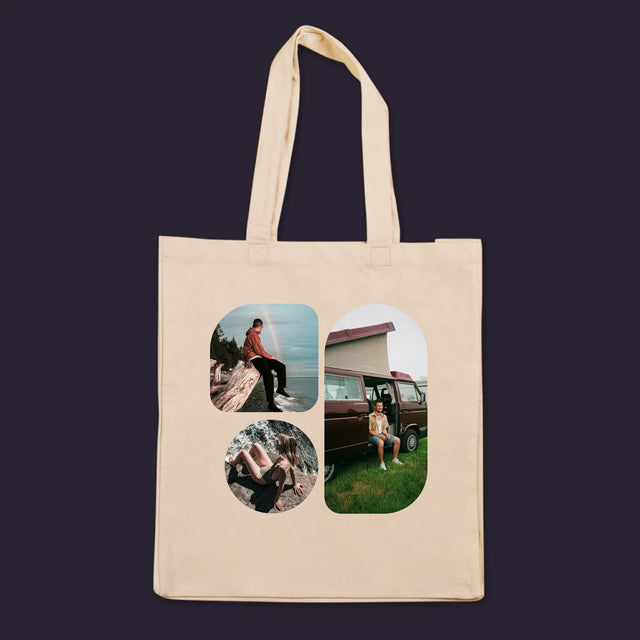 Colaj De Fotografii: Forme - Sacoșă De Pânză