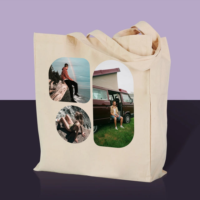 Colaj De Fotografii: Forme - Sacoșă De Pânză