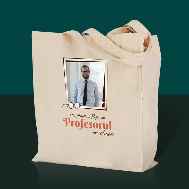 Fotografie Si Semnătură: Profesorul Cu Clasă - Sacoșă De Pânză
