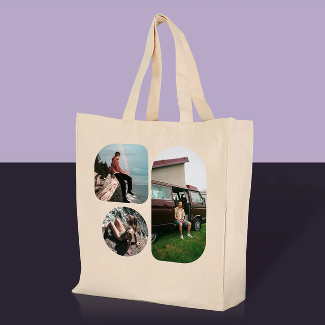 Colaj De Fotografii: Forme - Sacoșă De Pânză