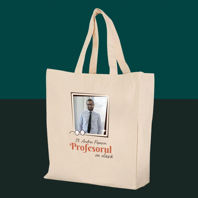 Fotografie Si Semnătură: Profesorul Cu Clasă - Sacoșă De Pânză