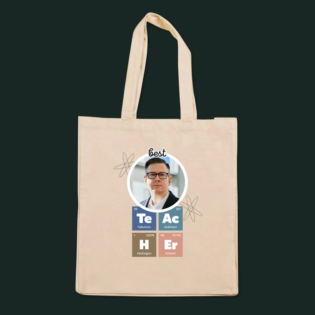 Fotografie Si Semnătură: Teacher Elemente Chimice - Sacoșă De Pânză