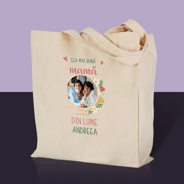Fotografie Si Semnătură: Cea Mai Bună Mamă Lumea - Sacoșă De Pânză