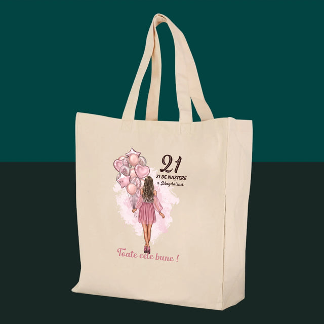 Creator De Personaj: Ziua De Naștere Baloane - Sacoșă De Pânză