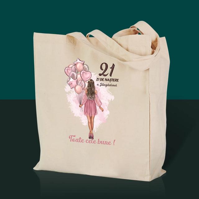 Creator De Personaj: Ziua De Naștere Baloane - Sacoșă De Pânză