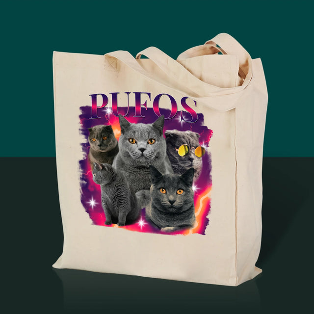 Personajul Tău: Bootleg Cu Pisicul Tău - Sacoșă De Pânză