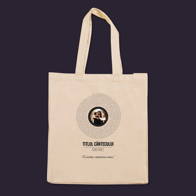 Fotografie Si Semnătură: Textul Cântecului Pe Disc - Sacoșă De Pânză