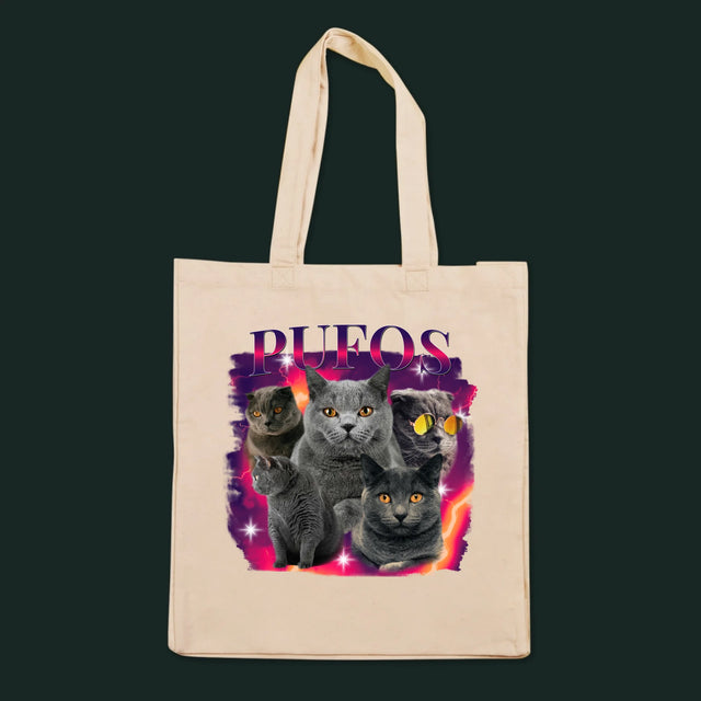 Personajul Tău: Bootleg Cu Pisicul Tău - Sacoșă De Pânză