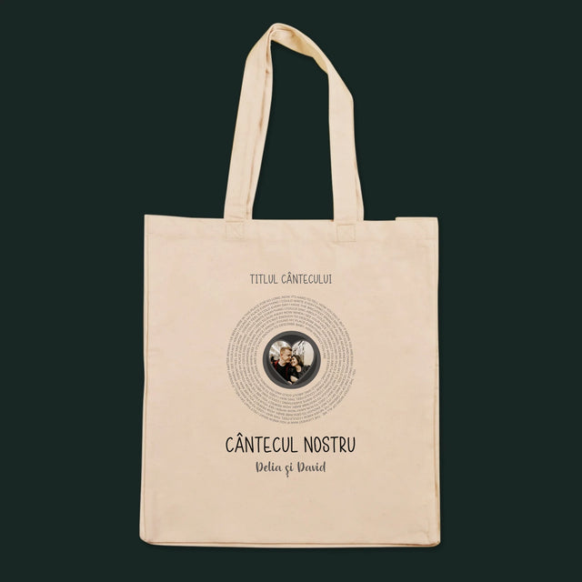 Fotografie Si Semnătură: Cântecul Nostru Cu Text - Sacoșă De Pânză