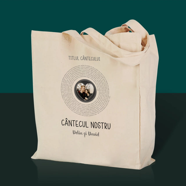 Fotografie Si Semnătură: Cântecul Nostru Cu Text - Sacoșă De Pânză