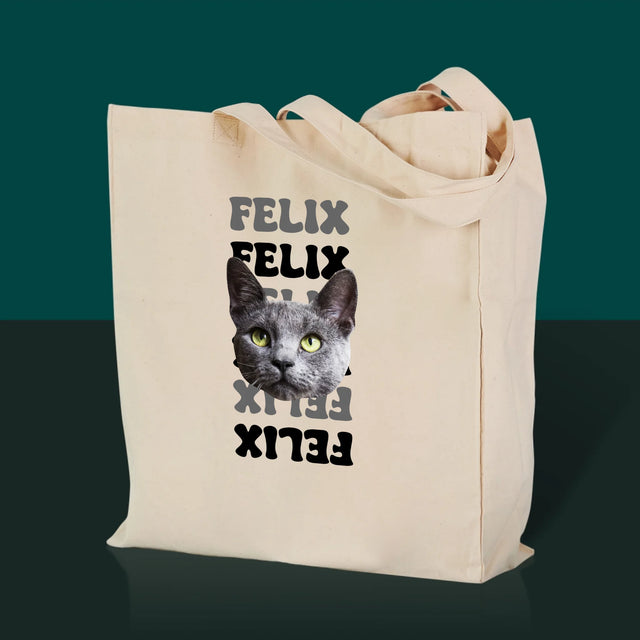 Personajul Tău: Fotografia Pisicului Cu Nume - Sacoșă De Pânză