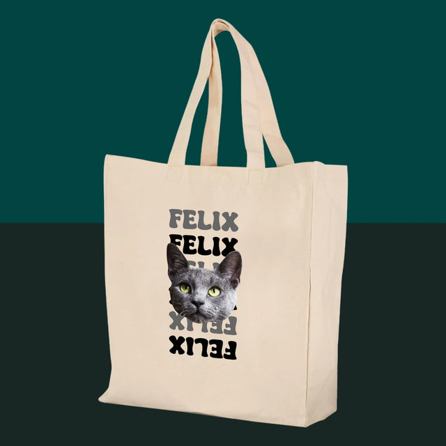 Personajul Tău: Fotografia Pisicului Cu Nume - Sacoșă De Pânză
