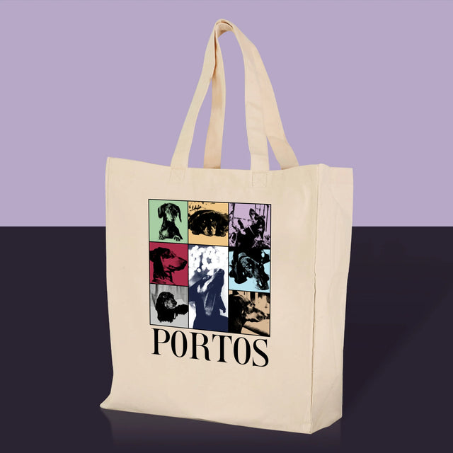 Colaj De Fotografii: Cățeluș Ca Taylor - Sacoșă De Pânză