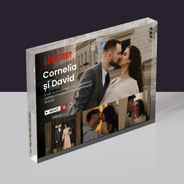 Colaj De Fotografii: Istorie De Dragoste - Bloc Acrilic