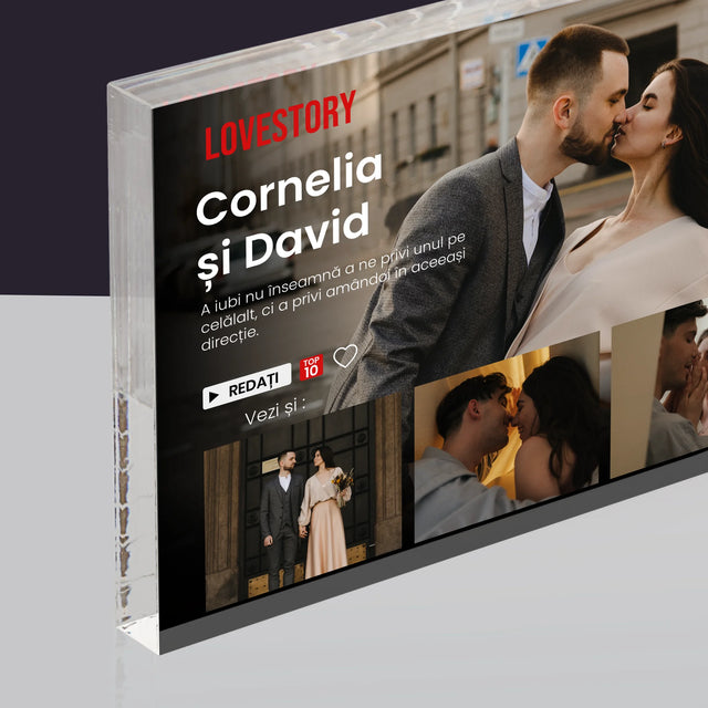 Colaj De Fotografii: Istorie De Dragoste - Bloc Acrilic