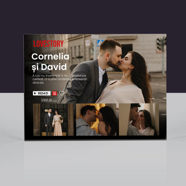 Colaj De Fotografii: Istorie De Dragoste - Bloc Acrilic