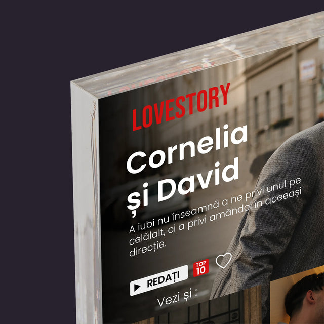 Colaj De Fotografii: Istorie De Dragoste - Bloc Acrilic