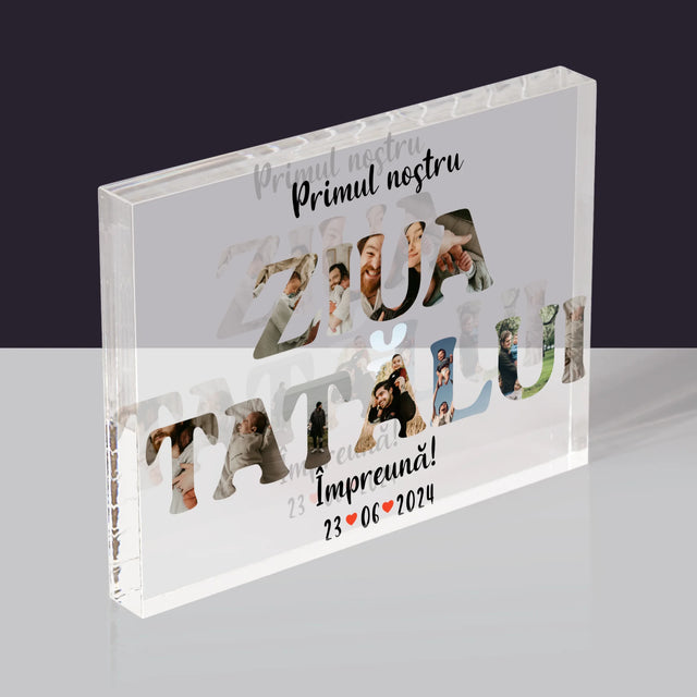 Cuvânt Din Fotografii: Prima Noastră Zi În Rolul De Tată - Bloc Acrilic