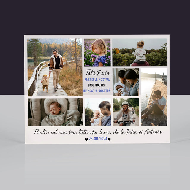 Colaj De Fotografii: Tată Prieten - Bloc Acrilic