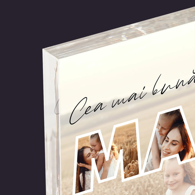 Cuvânt Din Fotografii: Cea Mai Bună Mamă Din Lume Fotografii - Bloc Acrilic