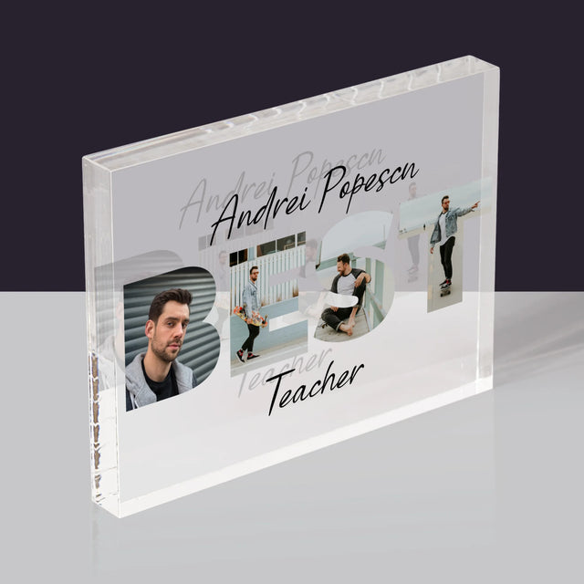 Cuvânt Din Fotografii: Best Teacher - Bloc Acrilic