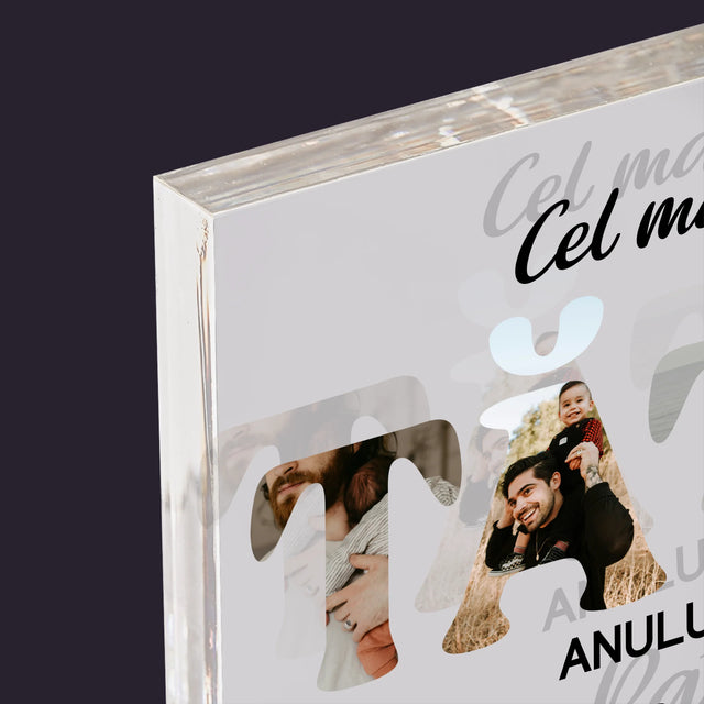 Cuvânt Din Fotografii: Cel Mai Bun Tată Al Anului - Bloc Acrilic