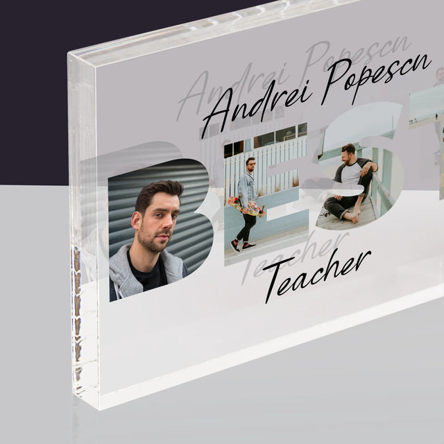 Cuvânt Din Fotografii: Best Teacher - Bloc Acrilic