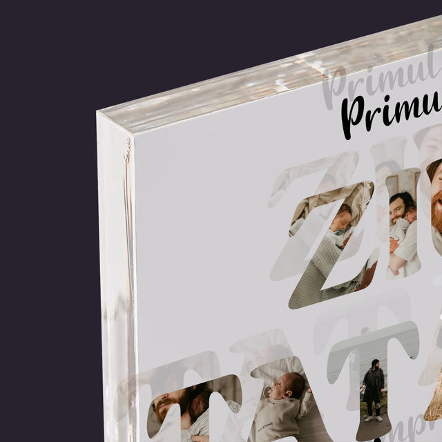 Cuvânt Din Fotografii: Prima Noastră Zi În Rolul De Tată - Bloc Acrilic