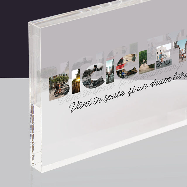 Cuvânt Din Fotografii: Bicikleta - Bloc Acrilic