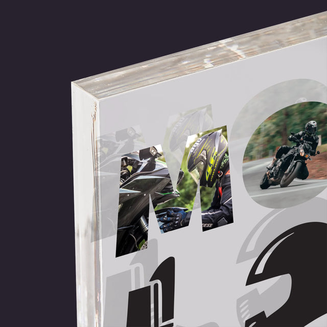 Cuvânt Din Fotografii: Motolove - Bloc Acrilic