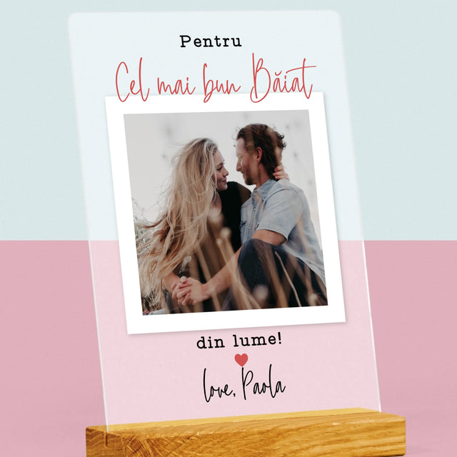 Fotografie Si Semnătură: Pentru Cel Mai Bun Băiat - Imprimare Pe Sticlă Acrilică (Verticală)