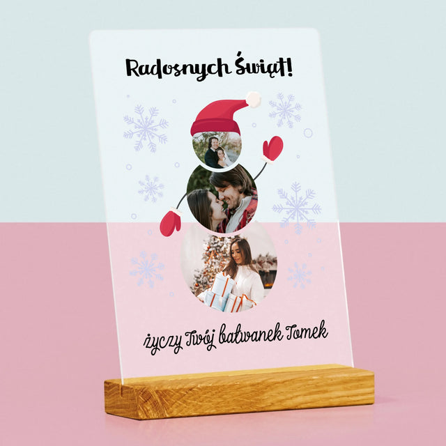 Formă Din Fotografii: Baba De Zăpadă - Imprimare Pe Sticlă Acrilică (Verticală)