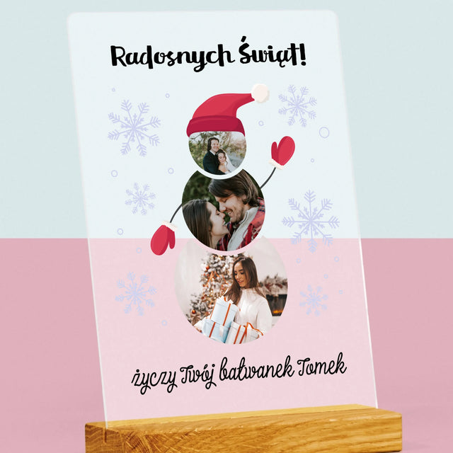 Formă Din Fotografii: Baba De Zăpadă - Imprimare Pe Sticlă Acrilică (Verticală)