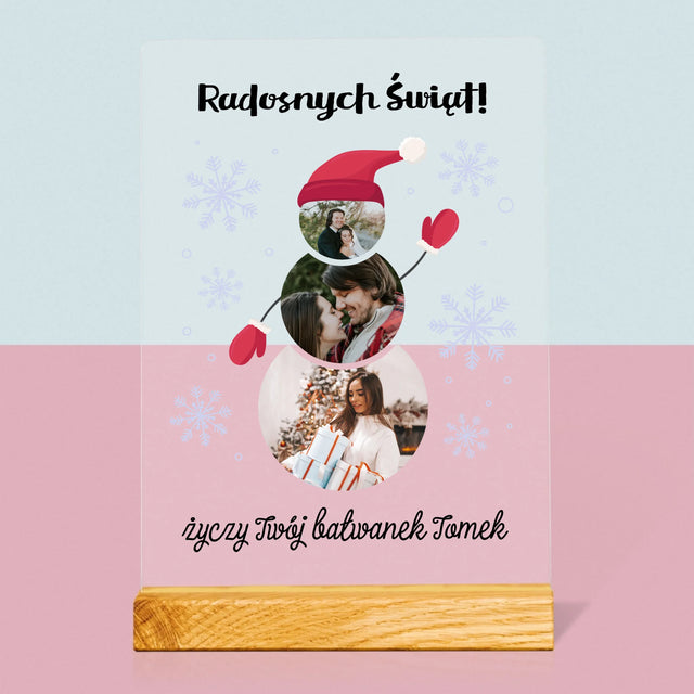 Formă Din Fotografii: Baba De Zăpadă - Imprimare Pe Sticlă Acrilică (Verticală)