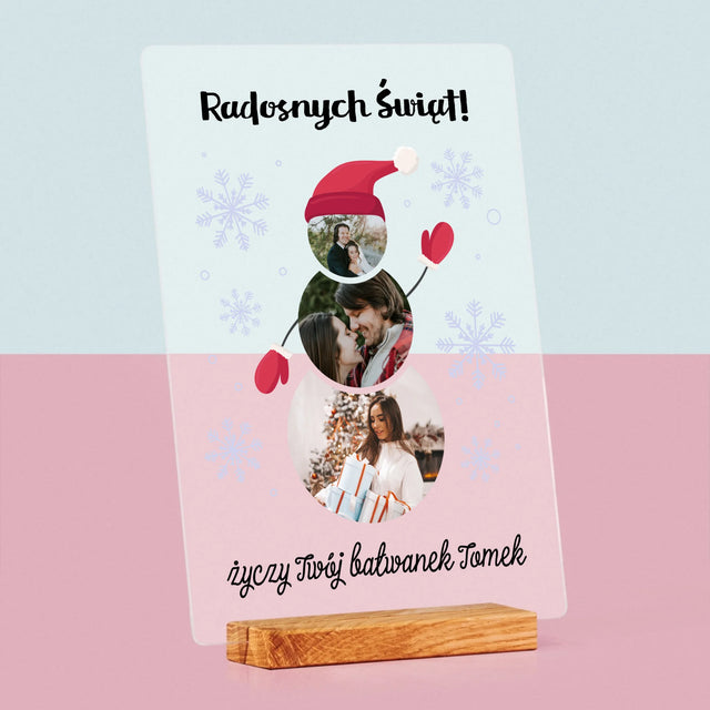 Formă Din Fotografii: Baba De Zăpadă - Imprimare Pe Sticlă Acrilică (Verticală)