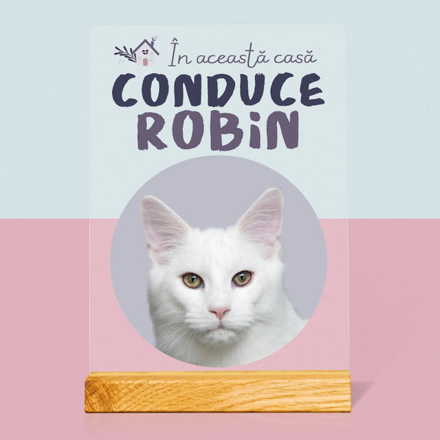 Fotografie Si Semnătură: În Această Casă Conduce Animalul - Imprimare Pe Sticlă Acrilică (Verticală)