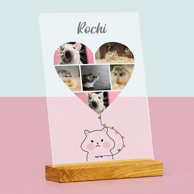 Colaj De Fotografii: Hamster - Imprimare Pe Sticlă Acrilică (Verticală)