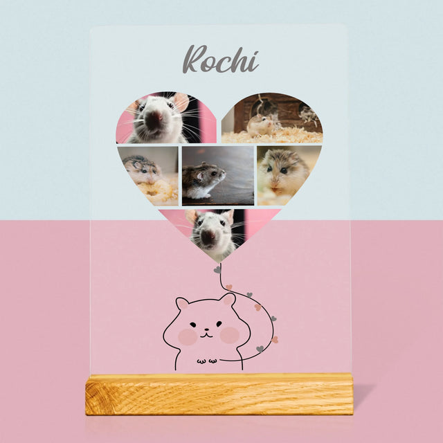 Colaj De Fotografii: Hamster - Imprimare Pe Sticlă Acrilică (Verticală)