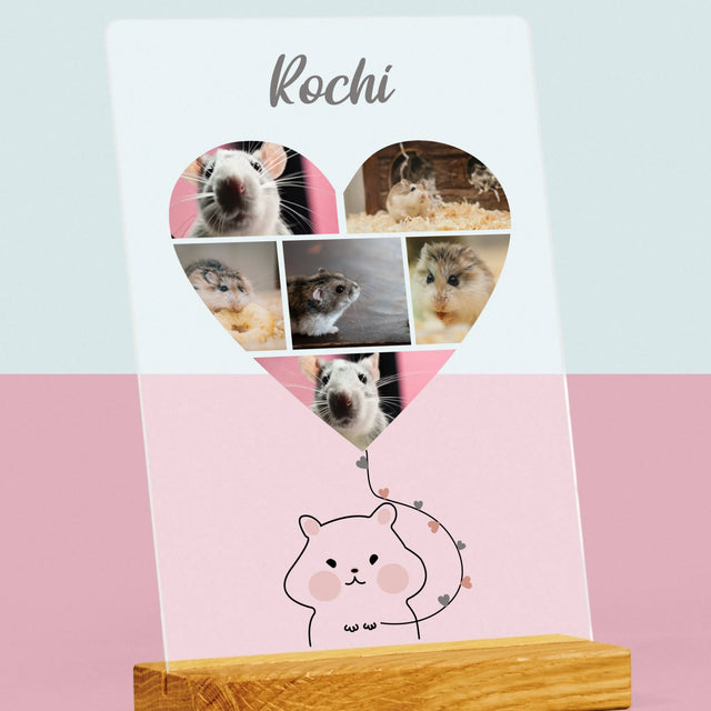 Colaj De Fotografii: Hamster - Imprimare Pe Sticlă Acrilică (Verticală)