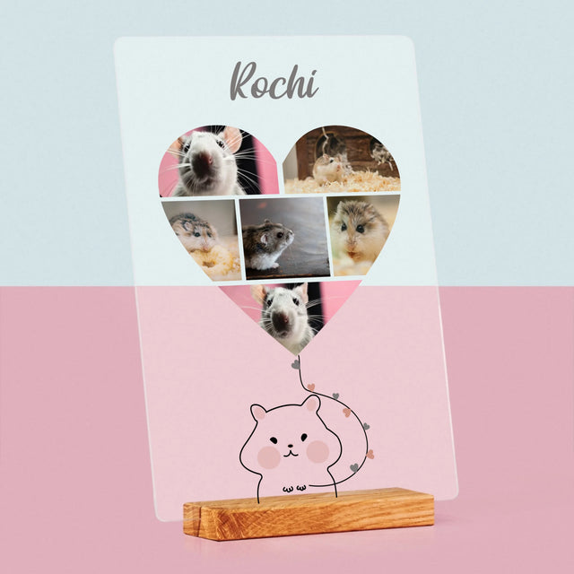 Colaj De Fotografii: Hamster - Imprimare Pe Sticlă Acrilică (Verticală)