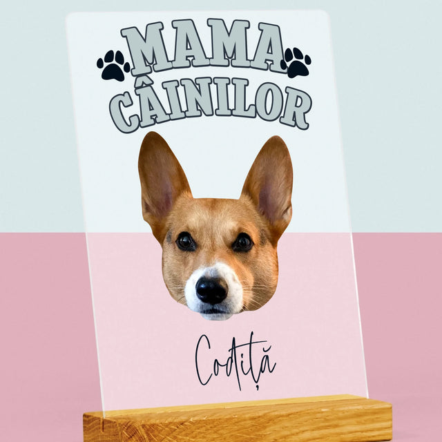 Personajul Tău: Mama Câinilor - Imprimare Pe Sticlă Acrilică (Verticală)