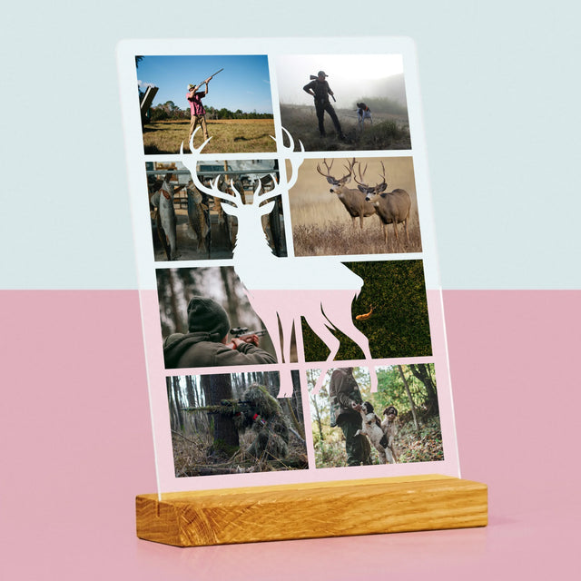 Colaj De Fotografii: Vânător - Imprimare Pe Sticlă Acrilică (Verticală)