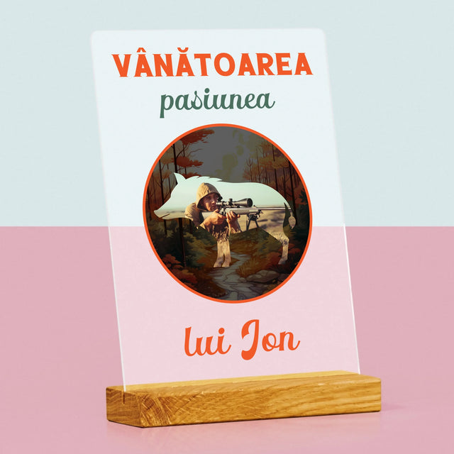 Fotografie Si Semnătură: Pasiune De Vânătoare - Imprimare Pe Sticlă Acrilică (Verticală)