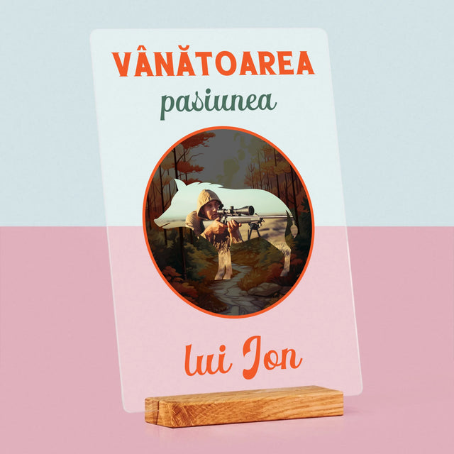 Fotografie Si Semnătură: Pasiune De Vânătoare - Imprimare Pe Sticlă Acrilică (Verticală)