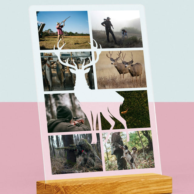 Colaj De Fotografii: Vânător - Imprimare Pe Sticlă Acrilică (Verticală)