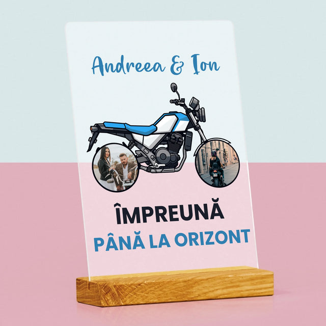 Colaj De Fotografii: Împreună Pînă La Orizont - Imprimare Pe Sticlă Acrilică (Verticală)