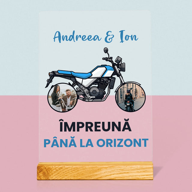 Colaj De Fotografii: Împreună Pînă La Orizont - Imprimare Pe Sticlă Acrilică (Verticală)