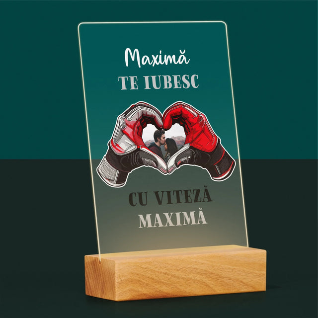 Fotografie Si Semnătură: Te Iubesc Cu Viteză Maximă - Imprimare Pe Sticlă Acrilică (Verticală)