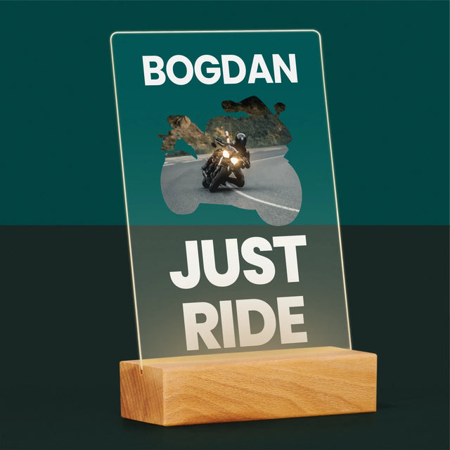 Formă Din Fotografii: Just Ride - Imprimare Pe Sticlă Acrilică (Verticală)