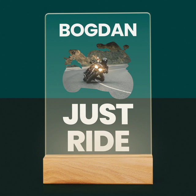 Formă Din Fotografii: Just Ride - Imprimare Pe Sticlă Acrilică (Verticală)